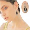 Dtup Aretes Malefica Corazon Oro Negro Gotico Original S925 Dtup®