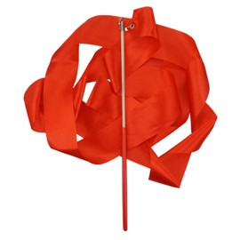 Rhythmic Gymnastics Wands Praise Dancing Streamers for Kids Baton Twirling Talent Shows Artistic Dancing, 2 Pack by Baryuefull (Red)