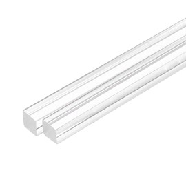 QUARKZMAN Pack of 2 Acrylic Plastic Rods Square, 20 mm x 300 mm Acrylic Rod, Transparent for Model Making, DIY, Architectural Model Making, DIY Sand Table