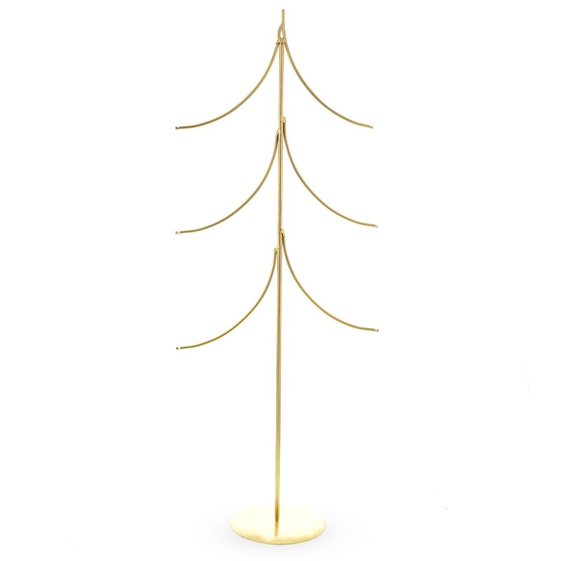BestPysanky 6-Arm Tiered Tree Gold Metal Ornament Display Stand 14