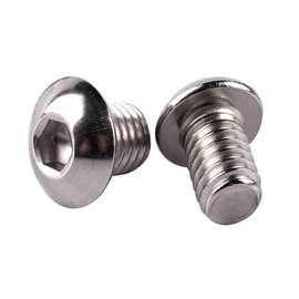 KOSJETHAS 50Pcs #8-32 x 1/2" Button Head Socket Cap Screws Allen Hex Bolts, 304 Stainless Steel 18-8, Coarse Thread UNC Full Thread