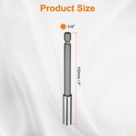 QUARKZMAN Magnetic Bit Holder 100 mm / 4 Inch Length 1/4 Inch Hex Shank Bit Set Cr-V Steel Extension Screwdriver Quick Change Bit Adapter