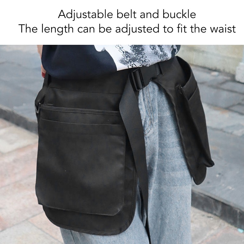 Waist Apron Bag Multi Pocket Waist Belt Bag Fashionable Zipper