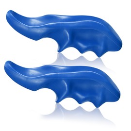 Nuanchu 2 Pcs Blue Thumb Saver Massage Tool Deep Tissue Massager for Pressure Reflexology Professional Neck Shoulder Back Foot Stress Relief