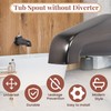 Dreyoo Tub Spout (Universal Fits 1/2" Copper Pipe, 1/2" IPS