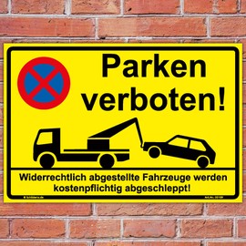 300 x 200 mm no parking sign. Yellow Stable Safety Sign Aluminium Composite Panel 3 mm Thick