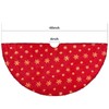 tiosggd Christmas Tree Skirt Faux Fur 4ft Red Tree Mat