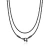 Bandmax Mens Black Rope Chain 28 Inch Stainless Steel 1.5mm