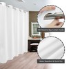 Extra Long No Hook Shower Curtain or Liner Soft Microfiber