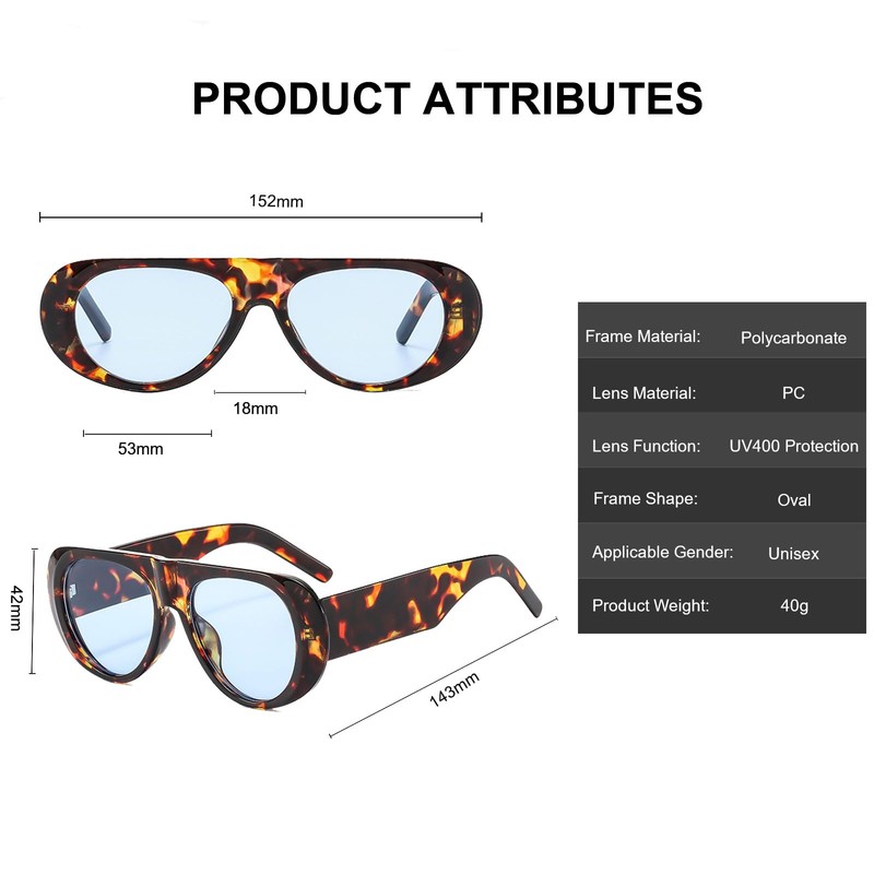 Long Keeper Vintage Oversized Sunglasses Round Women Men Retro Sunglasses