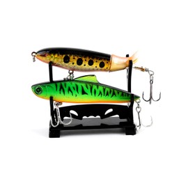 KTGCOZS Pack of 5 Fishing Lure Display Stands, Acrylic Fishing Lure Display Stands Clear Larger Fishing Lures Easels, for Baits Lure Display,Set Accessories Storage Decoration for Fishing Store