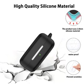 TOORQR Kompatibel mit Sony WF-C510 Hülle Kopfhörer Case,Schützende Flüssig Silikon Hülle für WF-C510 Silikon Cover,Front-LED Sichtbar, Kratzfest,Leicht zu Reinigen (Mitternachtsblau)