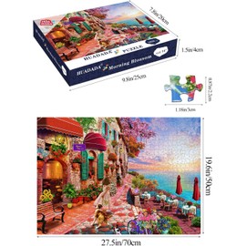 HUADADA Jigsaw Puzzles for Adults 1000 Pieces, Puzzles for Adults 1000 Piece, Challenging Game Toys, Impossible Puzzle, Family Decoration Puzzle - Morning Blossom