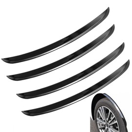 AUTOXBERT Pack of 4 Mudguard Widens Universal Wheel Arch Widening Wheel Arch Protection Strips, Mudguards Car Wheel Fender Extension for Car Wheel (Black, 32 cm)