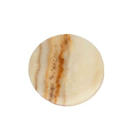 NKlaus Onyx Plate 10 cm - Round Polished Natural Stone Disc for Decoration, Energy Work & Meditation, Unique with Natural Grain