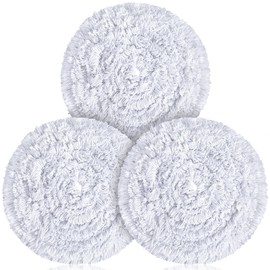 Tioncy 3 Pcs 17 Inch Carpet Bonnet Pads Rayon Blend Commercial Carpet Scrubber Brush Abrasion Absorbency Grade Rug Scrubber for Aggressively Loosen Rug Soil