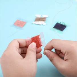 Hyclam 50Pcs Plastic Floss Bobbins, Embroidery Thread Bobbins, 1.37x1.49in Thread Winders for Stitching/Sewing Thread Storage