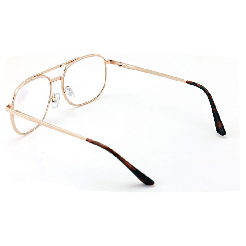 V.W.E. Bifocal Metal Aviator Reading Glasses - Big Lens Spring