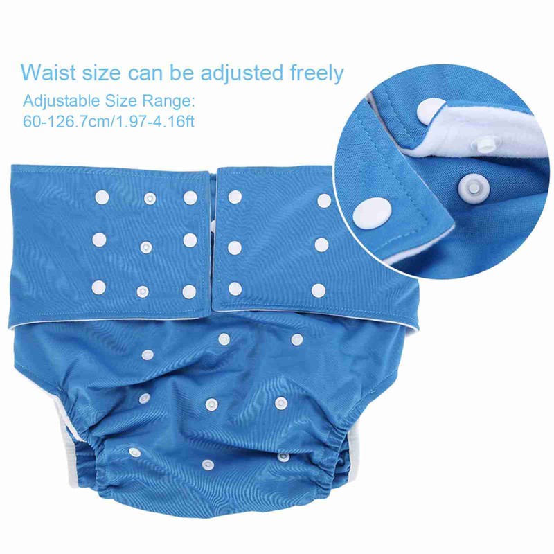 Washable Adult Pocket Nappy Cover Adjustable Reusable Diaper Cloth Dark