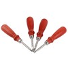 4pcs Leather Edger Professional Trimming Working Kit with Wooden Handle
