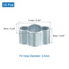 sourcing map 10Pcs Double Ear Hose Clamps, Adjustable 3-5mm(0.12"x0.2") Iron