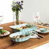 Costanova Oliva ceramic bowl white/aqua 42 types, aqua aqua_cereal ball