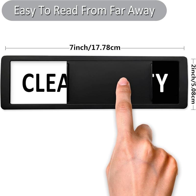 Clean Dirty Sign, Non-Scratching/Super Strong Soft with Double-Sided Adhesives/Easy to