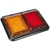 Partsam 2Pcs Double Led Trailer Tail Lights Horizontal Mount Dual