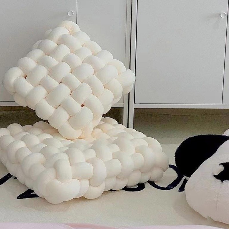 Floor Cushion Soft Thickened Comfortable Knot Pillows Back Cushion for
