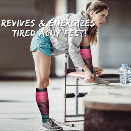 Calcetines de compresión para mujeres y hombres, mejores médicos, para correr, atletismo, venas varicosas, viajes, 6 pares surtidos 06, Small / Medium
