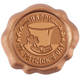 CRASPIRE 50PCS Adhesive Wax Seal Stickers Clover Wax Seal Stickers Wedding Invitation Envelope Seals Vintage Pre-Made Wax Stickers for St. Patrick's Day Party Presents Craft Scrapbook Gift