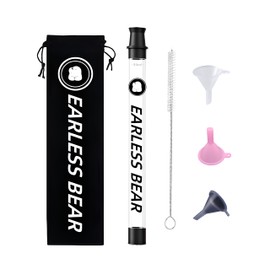 EARLESS BEAR Shot Straw, shot straw for liquor & chaser,Portable Liquor Dispenser, Fits All Bottles, Enjoy Wine Anywhere 1oz (Ultimate black)