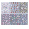 Cosblisvia 6 Sheets 5D Floral nail stickers For Beginners Brides