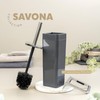 bremermann Savona Toilet Brush Holder with Wall Bracket Square Grey