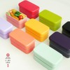 padou Nippon Traditional Color Rectangular 2-Tier Lunch Box (Peach Flower),
