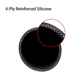 ETL INDUSTRIES 3" ID, 6" Leg Length 45 Degree Bend Silicone Coupler Hose, 4-Ply Reinforced Universal Silicone Pipe Elbow Hose for Intake Tube Intercooler Piping Black