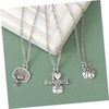 LIFKOME 3pcs Basketball Pendant Necklace Chain Silver Chain Men Necklace