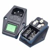 IEC Built-in Socket C14, with Green Switch and Two Fuses,