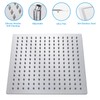 Lordear 16 Inch Rainfall Shower Head Solid Square Ultra Thin