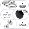 6 Pack Men's Cufflinks, Round CuffLink and Tuxedo Studs Set,