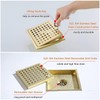 RANDOM Brushed Gold Shower Drain Square 6 Inch Shower Floor