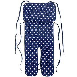 Baby Carrier, Insulated Sheet, 100% Cotton, Hiepoka Support Cushion, Includes 2 Cold Insulators, Stroller Cushion, Ergo (Navy Star Dot)