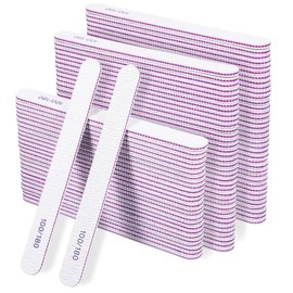 150 limas de uñas de grano 100/180, tableros de esmeril de doble cara, almohadillas de uñas lavables y reutilizables, herramientas de manicura para uñ