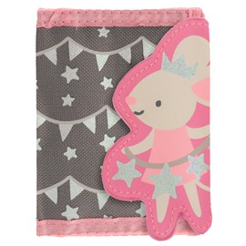 Stephen Joseph, Kids Unisex Wallet, Toddler Wallet for Boys and Girls with Applique Designs, Screen Printed Wallet with Zippered Coin Pocket, Mouse, 3.5”in. x 4.5”in., Mouse