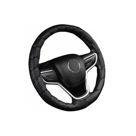 Lace Up Steering Wheel Cover Car Van PU Leather Soft Look Vintage Classic Style 35Cm 41Cm 14"-16"