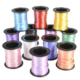 ArtCreativity Assorted Curling Ribbon Rolls, Pack of 12, Colorful Ribbons for Gift Wrapping, Hair Accessories, Centerpieces, Crafts, and Decorations, Each Roll with 60ft -12 Colors