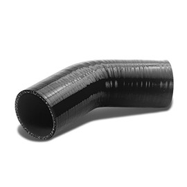 Auto Dynasty 2.75 inches 45 Degree Elbow Turbo/Intercooler/Intake Piping Coupler Silicone Hose (Black)