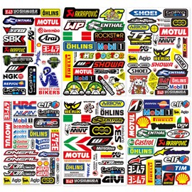 150 Pcs Motorcycle Sticker, Vinyl Waterproof Car Stickers Cartoon Bike Motocross Helmet Decals Sticker for Bumper Skateboard Motorbike Computer Laptop