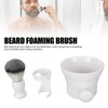 Men Beard Foaming Brush Set Soap Bowl Brush Rack Rich