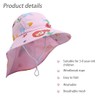 XYIYI Kids Pink Mermaid Sun Hat Flap Neck Protection Adjustable